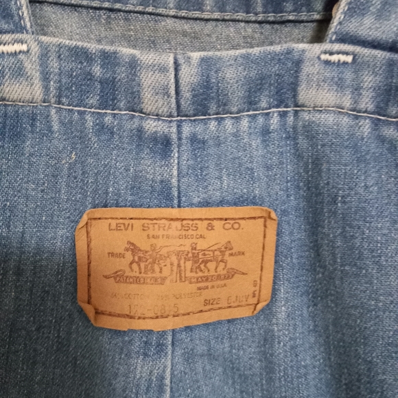 Vintage Levi's Denim 6 Boys Painting Overalls Kids - Picture 8 of 13